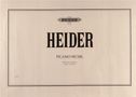 Werner Heider: Picasso-Musik, Noten