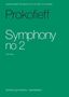 Prokofieff Symphony no 2, Full score. Grüner Hintergrund, schlichter Textstil. Verlegerkürzel unten., Noten