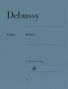 Debussy, Urtext, Rêverie, G. Henle Verlag, Logo darunter. Dezentes blaues Design mit klarer Typografie., Noten