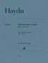 „Haydn, Klaviersonate g-moll, Hob. XVI:44, G. Henle Verlag.“ Blaues Cover, minimalistisches Design., Noten