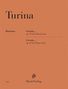 „Turina“, „Horizons“, „Círculo… op. 91 für Klaviertrio/Piano Trio“, „Henle Verlag“; oranger Hintergrund, Verlagslogo., Buch