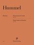 Titel: "Hummel". 
Horizons: "Klaviersonate fis-moll op. 81". 
Logo von Henle Verlag unten mittig., Buch