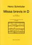 Heinz Schnitzler: Missa brevis in D, Noten