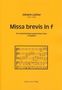 Johann Lütter: Missa brevis in f für dreistimmigen gemischten Chor a cappella, Noten