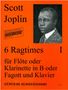Scott Joplin: 6 Ragtimes für Flöte und Klavier - Band I, Noten, Noten