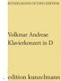 Volkmar Andreae: Klavierkonzert D-Dur, Noten