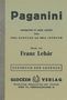 Franz Lehar (1870-1948): Paganini (1925), Noten