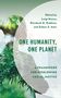 Text: "One Humanity, One Planet: A Framework for Worldwide Social Justice." Im Hintergrund: Silhouette eines Menschen mit Pflanzen., Buch