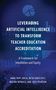 Buchcover: „Leveraging Artificial Intelligence to Transform Teacher Education Accreditation“ mit Technologiegrafiken.