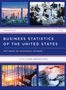 "Business Statistics of the United States", Bilder von Industrieanlagen, Geschäftstreffen, Baugerüst bei Sonnenuntergang und Münzen.