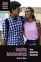 Cover eines Buches mit Titel "Healthy Relationships". Zwei junge Menschen umarmen sich und lächeln einander an., Buch