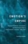 Titel: "Emotion's Empire." Autorin: Caroline Koegler. Hintergrund: Blau mit strukturierten Mustern., Buch
