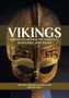 Titel: "Vikings: An Encyclopedia of Conflict, Invasions, and Raids". Bild: Antike Wikinger-Helm-Maske., Buch