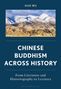Titel: "Chinese Buddhism Across History" von Guo Wu. Oben ein Foto schneebedeckter Berge und trockener Hügel., Buch