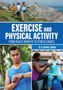 Der Text "EXERCISE AND PHYSICAL ACTIVITY" ist prominent. Bilder zeigen Wandern, Laufen und Fitness-Training.