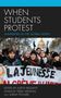 "When Students Protest: Universities in the Global North" sind die großen, zentralen Texte. Darunter protestierende Menschen., Buch