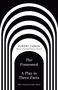 Text: "Albert Camus, The Possessed, A Play in Three Parts, With a Foreword by Adam Gopnik." Archförmiges Schwarz-Weiß-Muster., Buch