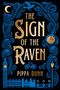 "THE SIGN OF THE RAVEN" steht in goldener Schrift auf schwarzem Hintergrund, umgeben von blauen Verzierungen und London-Motiven.