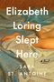 „Elizabeth Loring Slept Here“ von Sara St. Antoine. Illustration: Beine auf einem blauen und weißen Bett.