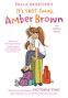 "PAULA DANZIGER'S It's SNOT Funny, Amber Brown." Illustration: Mädchen mit Ponytails, Taschentuch, sitzt auf Koffer.