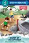 "Step 2: Reading With Help" oben; "Secret of the Shipwreck" unten. Kinder auf einer Insel neben einem Boot.