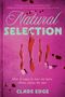 "Natural Selection" in türkis und pink mit Kratzspuren und Blutspritzern auf einem Buchcover., Buch