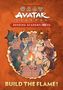 "Avatar Legends: Bending Academy: Fire #2, Build the Flame!" Vier Kinder und eine Fledermaus stehen um eine Feuerquelle., Buch