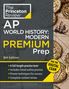 Text: "The Princeton Review AP World History: Modern PREMIUM Prep 8th Edition." Goldmünzen und ein Segelschiff auf einer Karte.