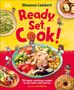 Text: "COVER TO BE REVEALED" "Good Mood Food" "Serve up delicious and nutritious recipes with bestselling author Rhiannon Lambert." Illustration: Lustige kochende Figuren., Buch