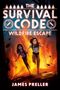"THE SURVIVAL CODE: WILDFIRE ESCAPE" von James Preller. Illustration: Zwei Kinder fliehen aus einem Waldbrand.