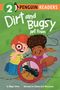 "Level 2 Penguin Readers. Dirt and Bugsy: Ant Town." Zwei Kinder betrachten mit einer Lupe Ameisen auf einem Gehweg.