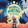 „Thursday, Thor's Day: How the Days of the Week Were Named." Illustration: Thor, Ziegen, Wolf, Pegasus, Regenbogen und Mond., Buch