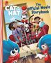"The Cat in the Hat" und "The Official Movie Storybook" sind prominent in der oberen Hälfte. Illustration zeigt fröhliche Figuren., Buch