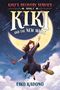 Text: "Kiki's Delivery Service Book 2: Kiki and the New Magic" von Eiko Kadono. Illustration: Mädchen fliegt auf Besen mit Katze.