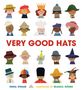 Der Text lautet: "VERY GOOD HATS". Es sind Illustrationen von Figuren mit verschiedenen Hüten.