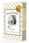 „Winnie-the-Pooh: The Complete Collection“. Eine Illustration von Pooh und Ferkel im Schnee, Gehspuren hinterlassend.