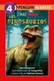 Text: "Level 4, Penguin Readers, TIME for Kids, Los Dinosaurios, Sarah Jospitre, acompañadas de fotografías, traducción de Yanitza Canetti." Ein Dinosaurier in einem Wald., Buch