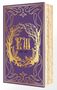 Ein Buch mit lila Einband, goldenen verschnörkelten Mustern, darauf "F.W. 1909 - 1910". Verzierungen mit Pflanzen.