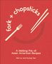 "Cover to be revealed", Logo mit "DK", Titel "Fork and Chopsticks", Untertitel über asiatisch-amerikanische Rezepte. Autoren: Mei Liu, Kyong Han., Buch