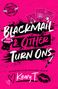 "Blackmail & Other Turn Ons" in weißer Schrift auf pinkem Hintergrund. Mit Tarotkarten, Maske und Herz-Logo. Autor: Keary T., Buch