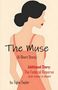 "The Muse" Text zeigt eine gezeichnete Frau mit rotem Kleid und hochgestecktem Haar., Buch