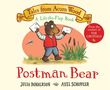 "Tales from Acorn Wood: A Lift-the-Flap Book. Postman Bear. Illustration: Ein Bär in roter Weste mit Briefen.", Buch