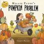 "Millie Fleur's Pumpkin Problem" steht oben. Ein Mädchen schiebt eine Schubkarre voller Kürbisse, daneben ein grüner Frosch.
