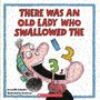 "THERE WAS AN OLD LADY WHO SWALLOWED THE" Eine Illustration zeigt eine Frau, die Zahlen verschluckt.