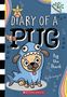 "Diary of a Pug: Pug the Shark" steht oben. Ein Comic-Pug im süßen Hai-Kostüm mit großen Augen und einer Knopfnase.