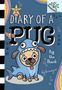 "Diary of a Pug", "Pug the Shark". Ein Mops im Hai-Kostüm. Bunte, verspielte Illustrationen mit einem Logo oben rechts.