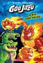 Text: "Goo Jitzu," "A Big Goo-Prise!," "Scholastic." Illustration von zwei kämpfenden Kreaturen, eine mit Feuer und eine mit Dornen.