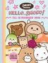 "HELLO, SMOKO! FILL-IN FRIENDSHIP BOOK" steht oben. Illustration mit niedlichen, fröhlichen Tier- und Essensfiguren., Buch