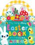 "Scholastic My Carry Along Easter Book A First Sensory Book ABC" in bunten Buchstaben, Hase, Küken und Blumen.