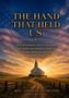 „THE HAND THAT HELD US“. Eine Kirche unter einem dramatischen Himmel mit einer untergehenden Sonne., Buch